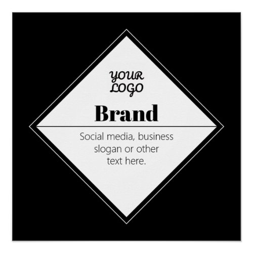 Editable Modern Text Design & Your Logo Poster