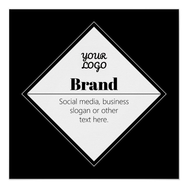 Editable Modern Text Design & Your Logo Poster (Front)