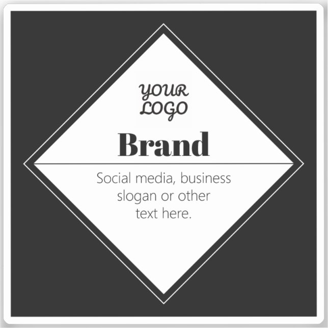 Editable Modern Text Design & Your Logo Sticker (Front)