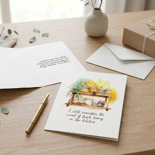 Editable Modern Watercolor Honey Jar Card For Mom