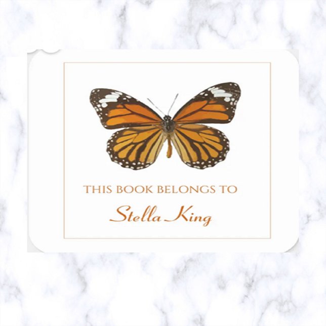 Editable Monarch Butterfly Bookplate (Creator Uploaded)