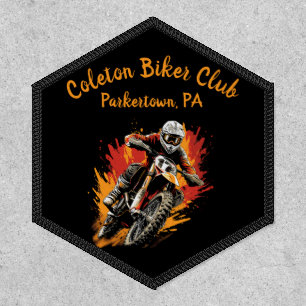 Editable Motorcycle Biker Club Black Patch