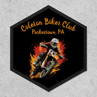 Editable Motorcycle Biker Club Black Patch
