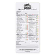Editable Motorcycle Service Checklist
