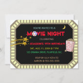 Editable Movie Night Birthday Party Invitation | Zazzle