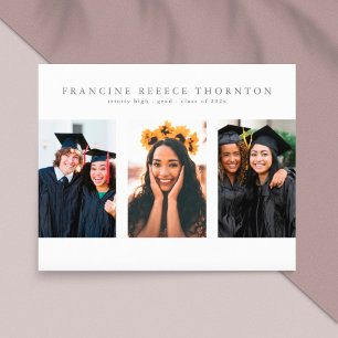 Editable Multi Photo High School Grad Announcement