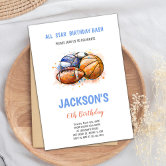 Football Waterslide Pool Party Birthday Invitation