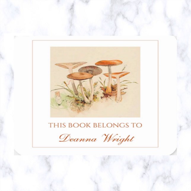 Editable Mushrooms Bookplate (Creator Uploaded)