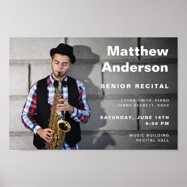 Editable Music Concert Photo Template   Poster (Front)