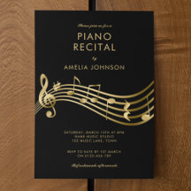 Editable Music Notes Concert Template Invitation