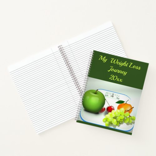 Editable My Weight Loss Journey Notebook