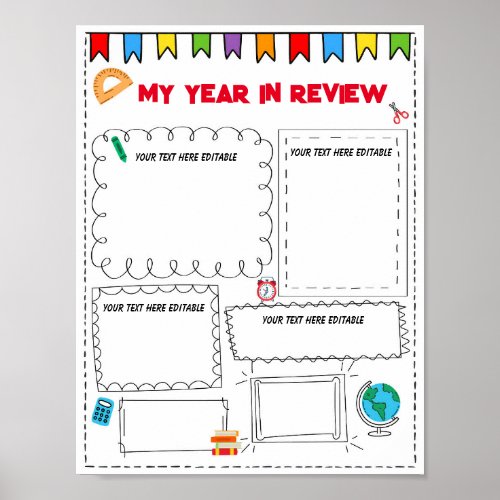 Editable My Year in Review Printable  Poster