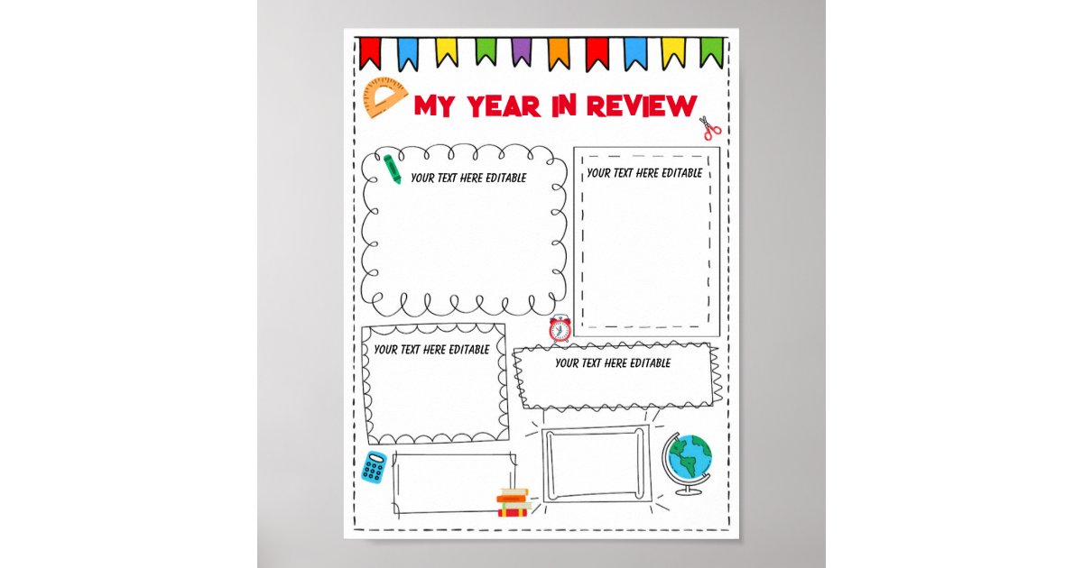 Editable My Year in Review Printable Poster | Zazzle