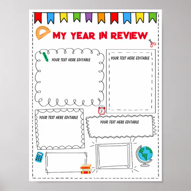 Editable My Year in Review Printable Poster | Zazzle