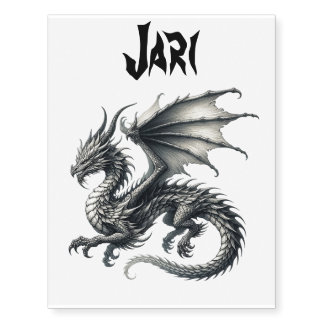Editable Name Dragon Temporary Tattoos