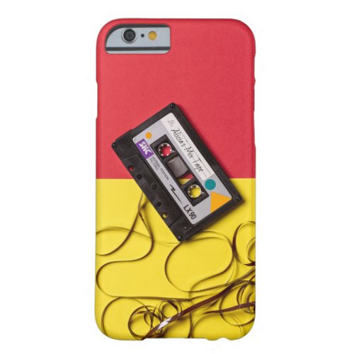 Editable Name Music Lover Cassette Tape Barely There iPhone 6 Case