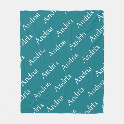 Editable name tiled monogram fleece blanket