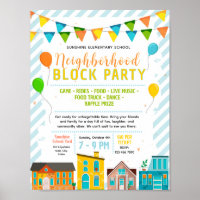 Editable neighborhood block Fundraiser Flyer