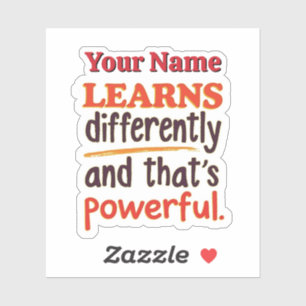 Editable Neurodiversity Quote for Students Sticker