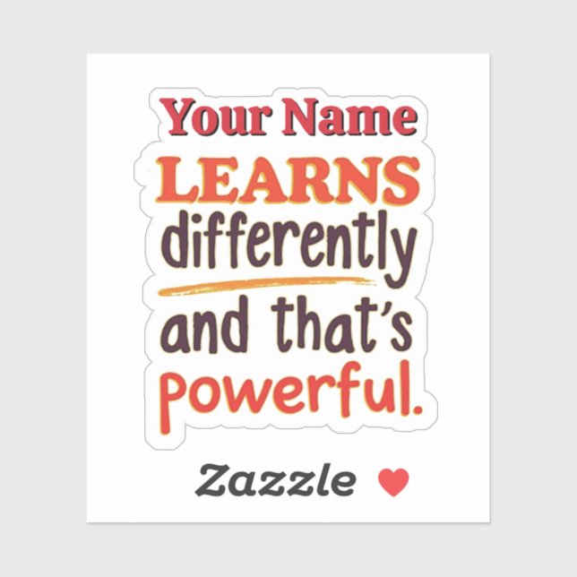 Editable Neurodiversity Quote for Students Sticker (Sheet)