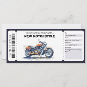 Editable New Motorcycle Gift Voucher Invitation