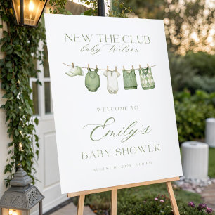 Editable New To The Club Baby Shower Welcome Sign