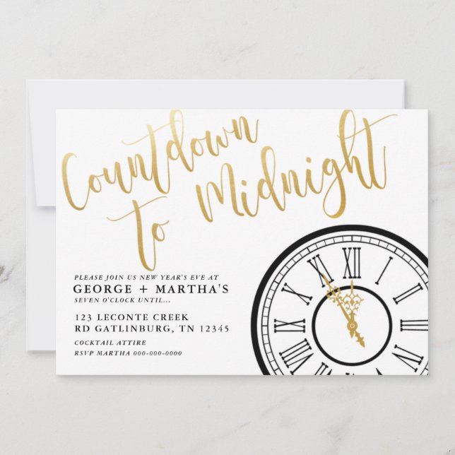 EDITABLE New Year's Eve Party Invitation (Front)