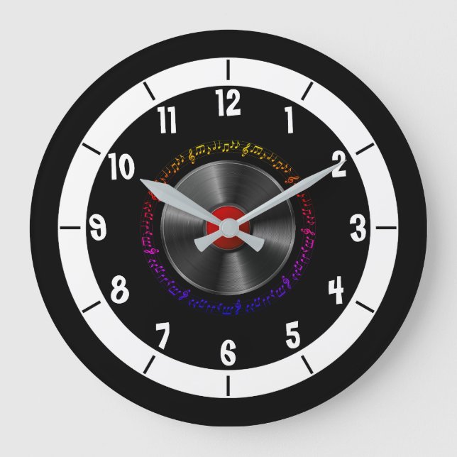 Editable Numbers Phonograph Clock (Front)