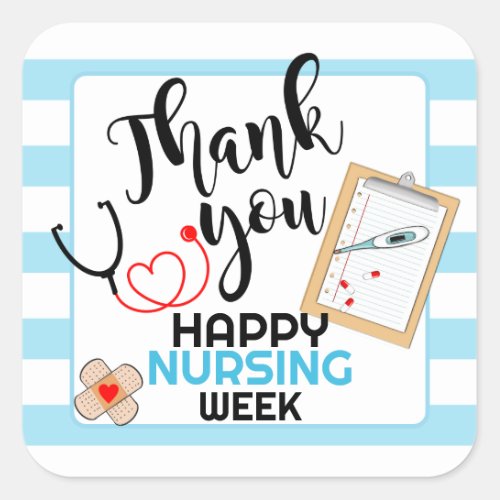Editable Nurse appreciation week staff gift  Square Sticker