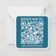 Editable Ocean Blue QR code Note Card | Zazzle