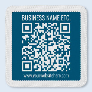 Editable Ocean Blue QR code  Patch
