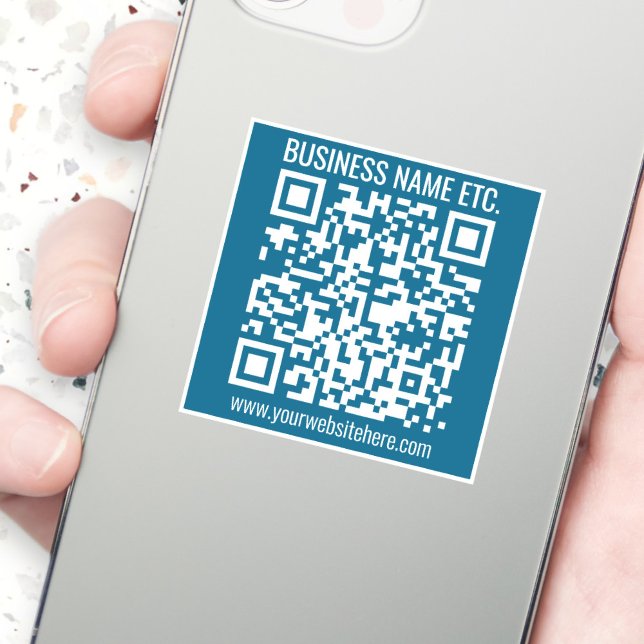 Editable Ocean Blue QR code  Sticker (Creator Uploaded)