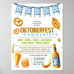Editable oktoberfest fundraiser flyer poster