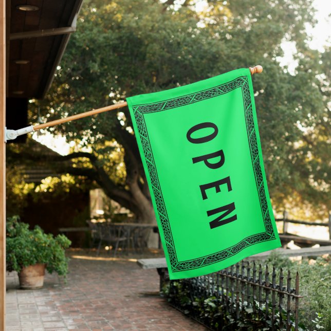 Editable OPEN Weatherproof Personalized Flag (In SItu)