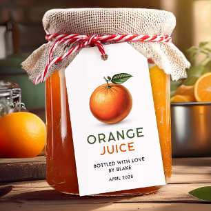 Editable orange juice pantry label