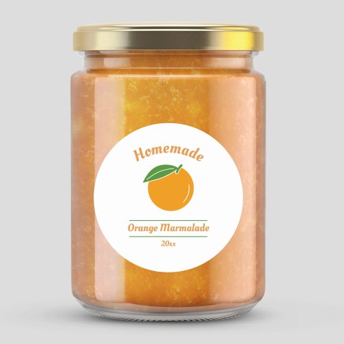 Editable Orange Marmalade Label Sticker