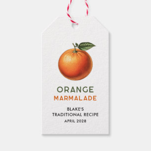Editable orange marmalade pantry label