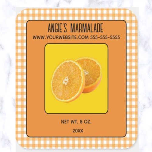 Editable Orange Marmalade Square Sticker