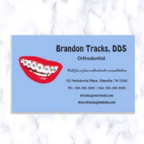 Editable Orthodontist Business Card