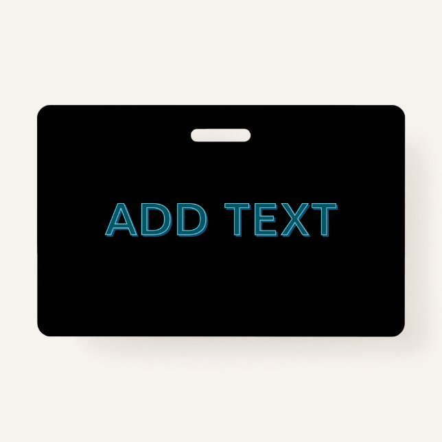 Editable Outlined Lettering w/Drop Shadow  Badge (Front)