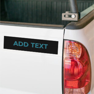 Editable Outlined Lettering w/Drop Shadow Bumper Sticker