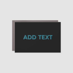 Editable Outlined Lettering w/Drop Shadow Car Magnet