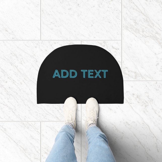 Editable Outlined Lettering w/Drop Shadow  Doormat (Indoor)