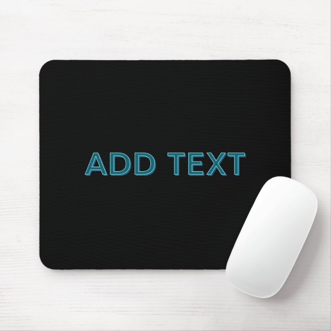Editable Outlined Lettering w/Drop Shadow  Mouse Pad (With Mouse)