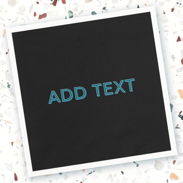 Editable Outlined Lettering w/Drop Shadow  Napkins (Creator Uploaded)