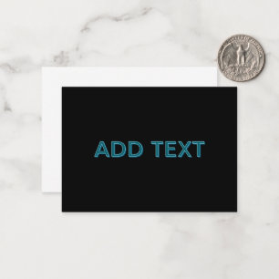Editable Outlined Lettering w/Drop Shadow  Note Card