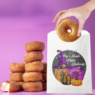 Editable Party in the Patch Halloween Treat Bags
