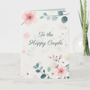Editable Pastel Floral Flowers Card