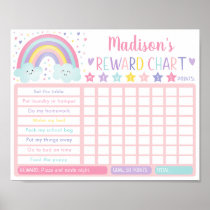 Editable Pastel Rainbow Reward Chart