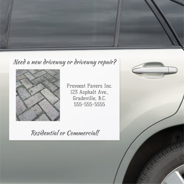 Editable Paver Car Magnet (In Situ)